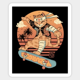 Meowster Skater Sticker